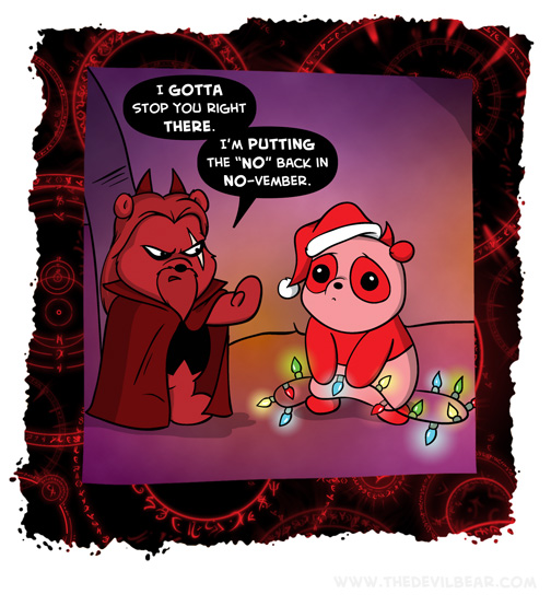 There's only room for one bear in a red suit... 