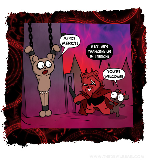 Remember last week when we covered him with tacks and he thanked us in Swedish?