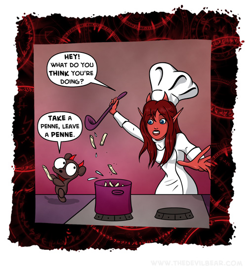 Today's moral: A penne saved is a penne earned.