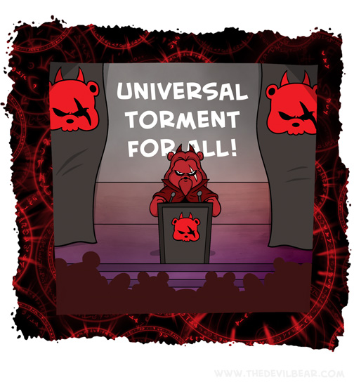 He ran unopposed and argued with himself. So the real torment was the debates.