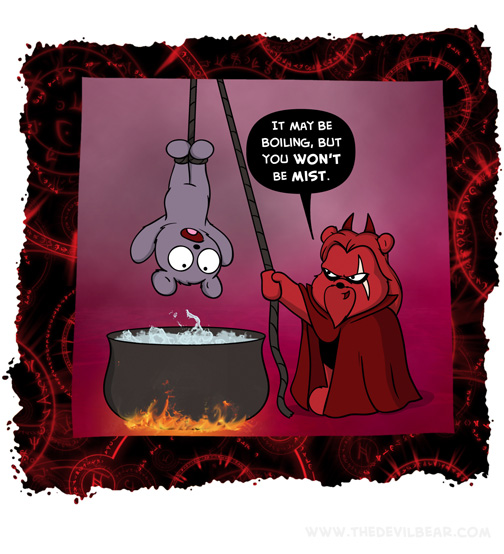  Looks like someone's in hot water... 