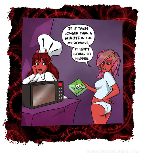 Microwave time moves slower than real time. 