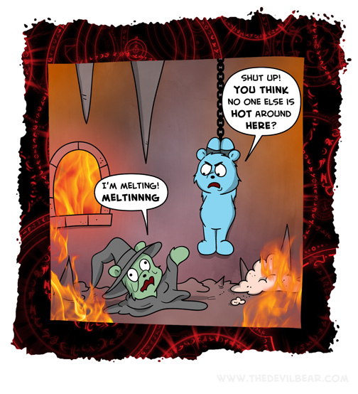 He probably should have worn lighter clothing. 