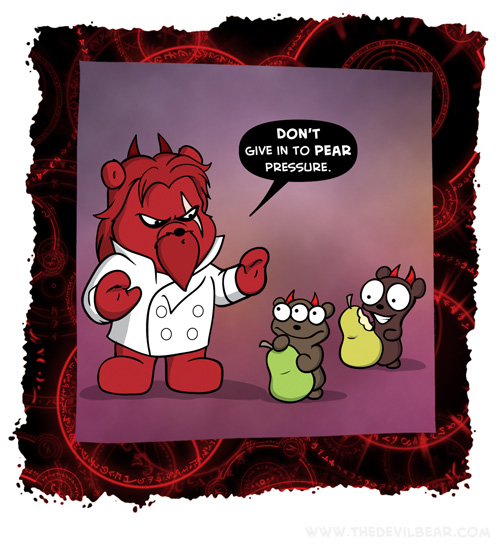 But the pears are so intimidating... 