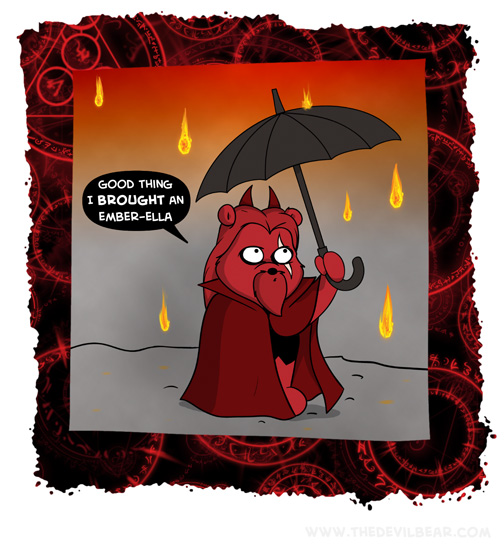 Singed hair is un-bear-able 