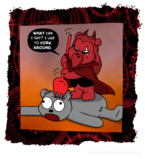 Great thing about a spork is spooning is optional. 