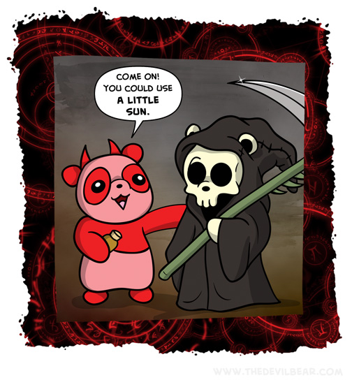 to bleach his bones even more? 