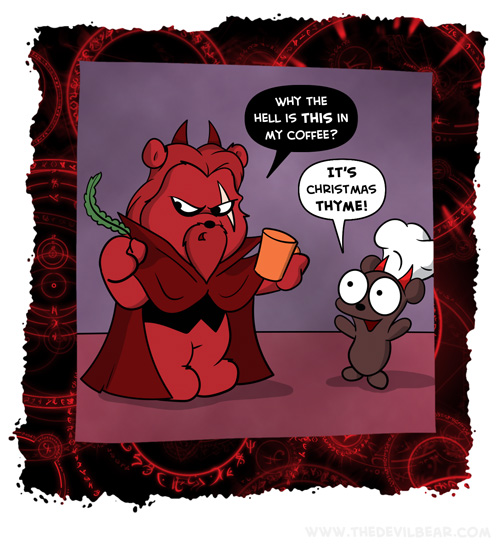 Coffee thyme and Christmas thyme together at last