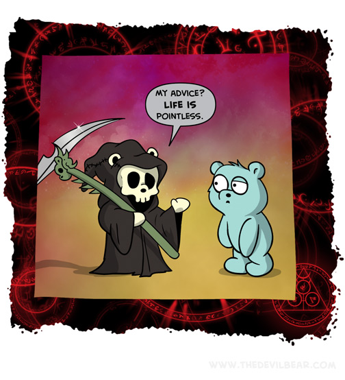 Death, however, is very pointy... and sharp...